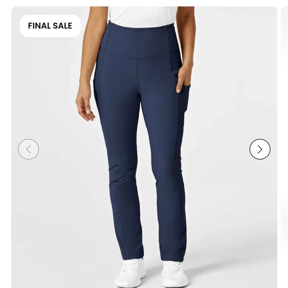NWT Wink Navy Yoga Straight Leg Scrub Pant